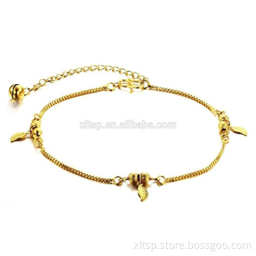India hot sales gold anklet cheap women 18k gold anklet
